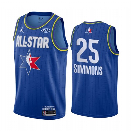 NBA Mænd Trøje Philadelphia 76ers Ben Simmons 25 2020 All-Star Jordan Brand Blå Swingman NBA Mænd Trøje Philadelphia 76ers Ben Simmons 25 2020 All-Star Jordan Brand Blå Swingman